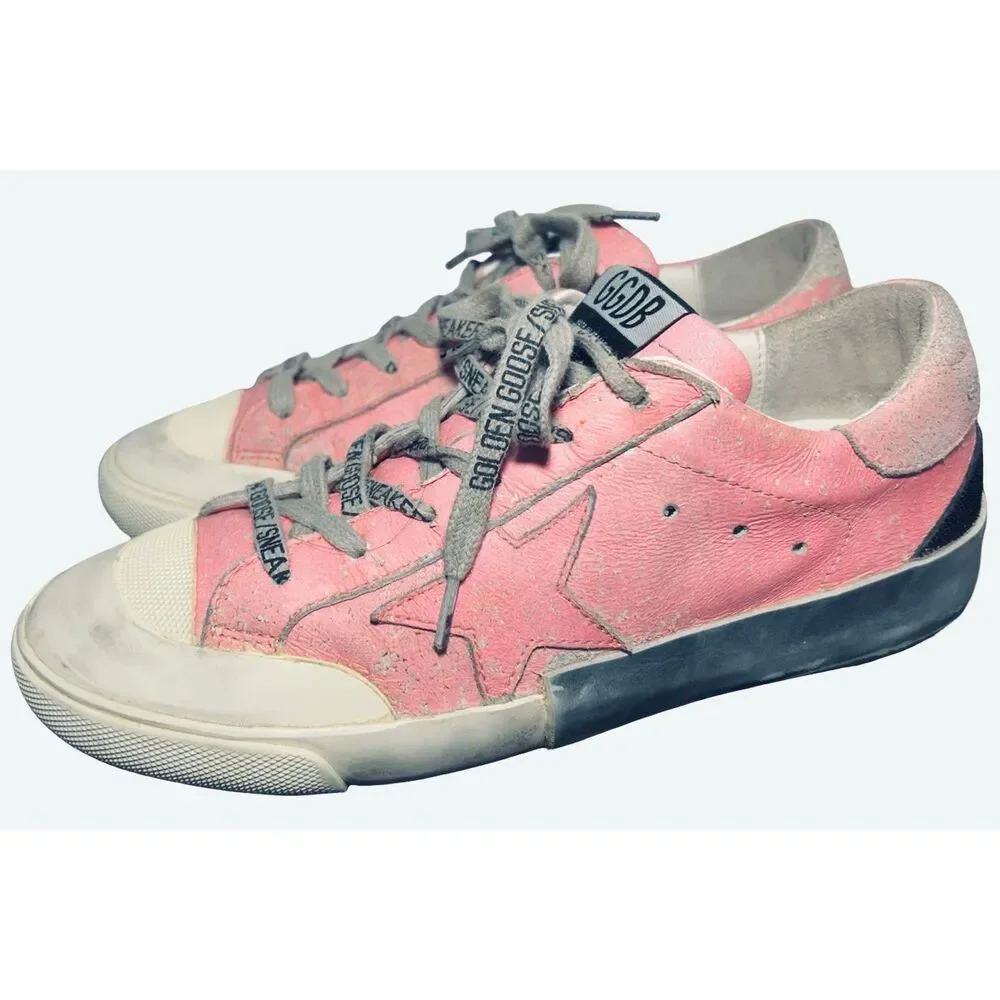 Golden Goose Superstar Leather Distressed Sneakers